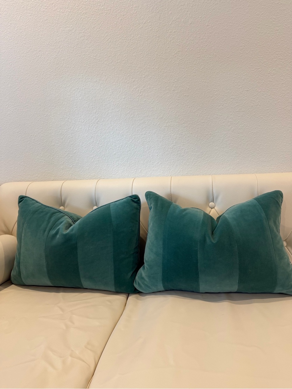 Plush Velvet Teal Accent Pillow Pair